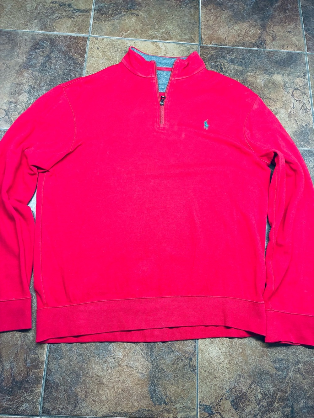 Polo by Ralph Lauren Men's Red Half-Zip Sweater